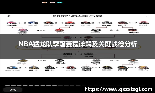 NBA猛龙队季前赛程详解及关键战役分析
